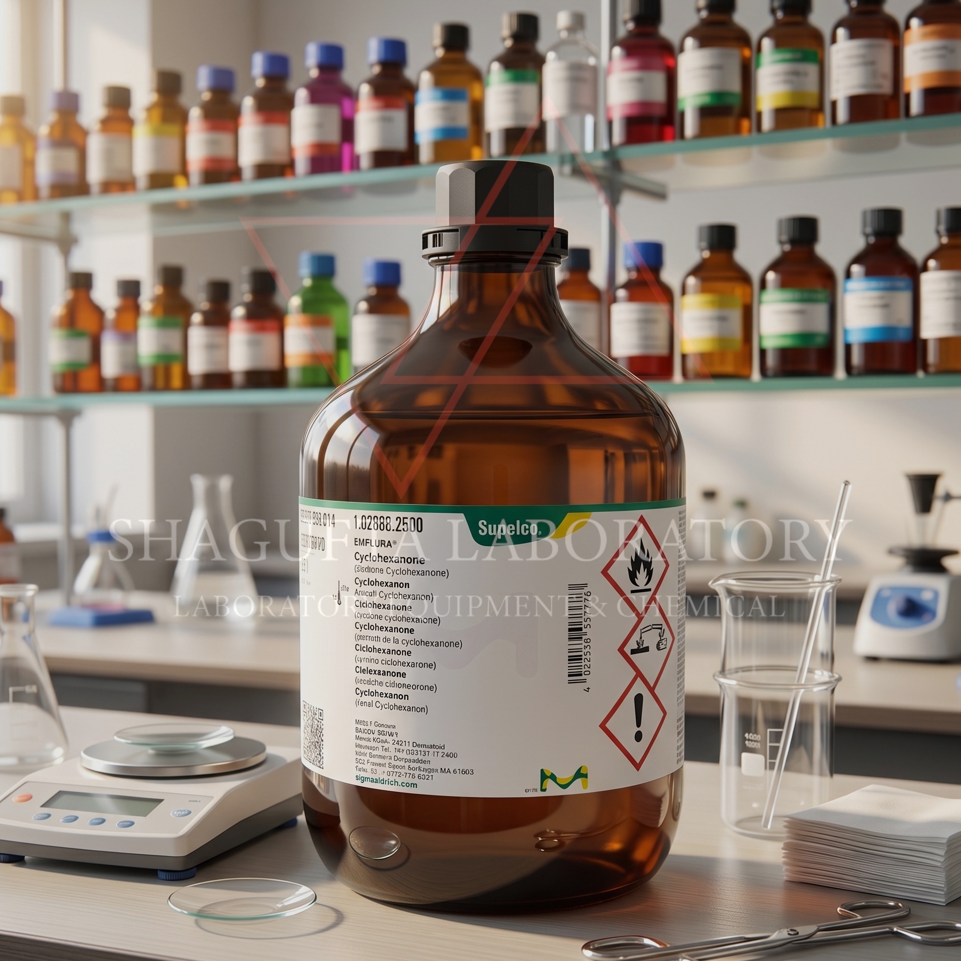 Cyclohexanone EMPLURA Supelco 50ML Merck untuk Laboratorium, QC & Industri (REPACK)