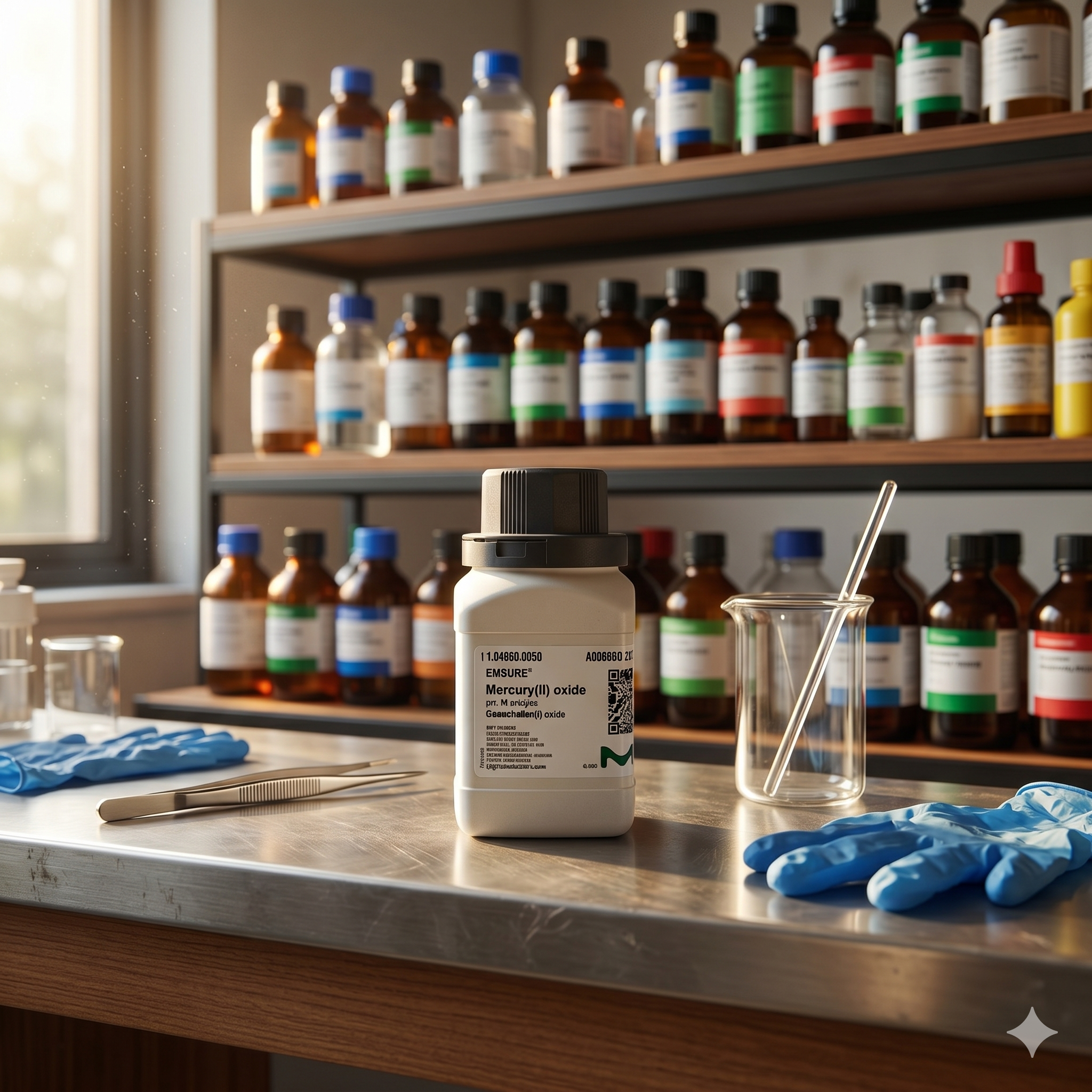 Mercury(II) Oxide EMSURE® 104466 dari Merck/Sigma-Aldrich merupakan reagen analisis berkualitas tinggi untuk kebutuhan laboratorium, penelitian, pendidikan, quality control, dan aplikasi industri. Produk ini memiliki kemurnian tinggi dan cocok digunakan untuk preparasi reagen, penelitian kimia anorganik, serta aplikasi analitik laboratorium profesional.