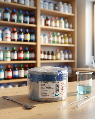 Potassium Iodide (Kalium Iodida) EMSURE® Merck 104912 merupakan bahan kimia grade analytical reagent berkualitas tinggi untuk kebutuhan laboratorium, penelitian, quality control, farmasi, pendidikan, dan industri. Memenuhi standar ACS, ISO, Reag. Ph Eur dengan kemurnian tinggi dan stabilitas optimal untuk aplikasi analisis kimia dan preparasi reagen.