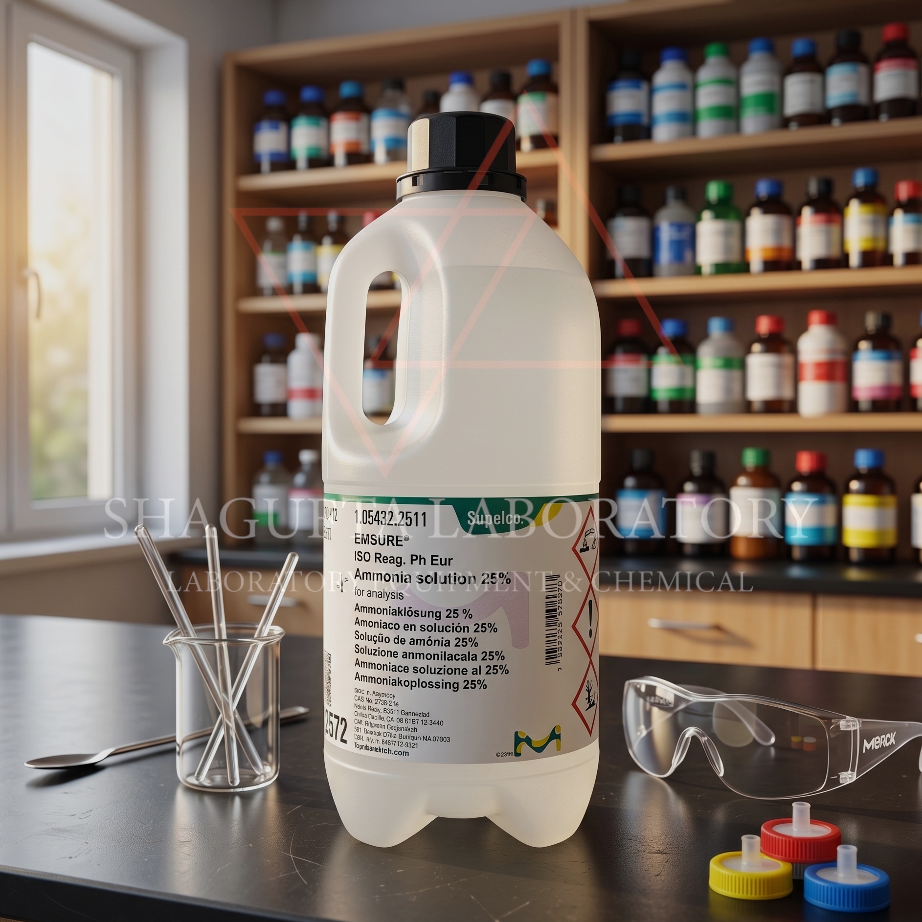 Ammonia Solution 25% EMSURE Supelco Merck 2.5L Reagent Laboratorium for Analysis
