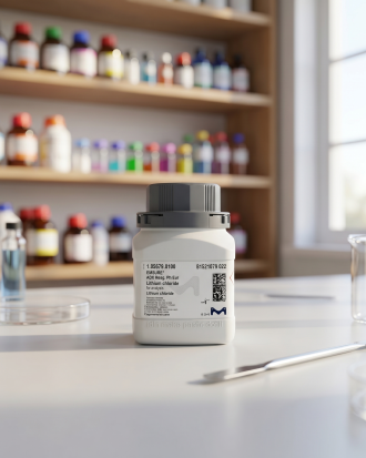 Lithium Chloride EMSURE® Merck 105679 adalah reagen kimia berkualitas tinggi grade ACS dan Ph Eur yang digunakan untuk analisis laboratorium, penelitian, farmasi, industri kimia, dan aplikasi instrumental. Cocok untuk kebutuhan laboratorium QC, institusi pendidikan, dan penelitian profesional.