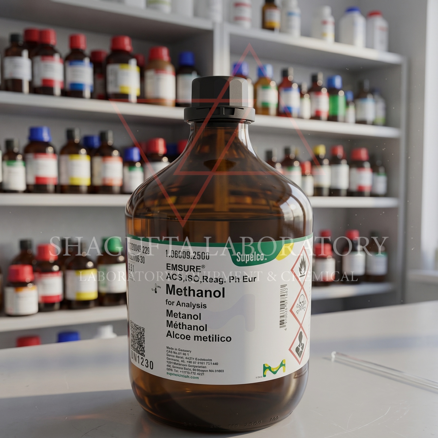 Methanol EMSURE ACS ISO Reag Ph Eur 106009 Merck Supelco 2.5L for Analysis