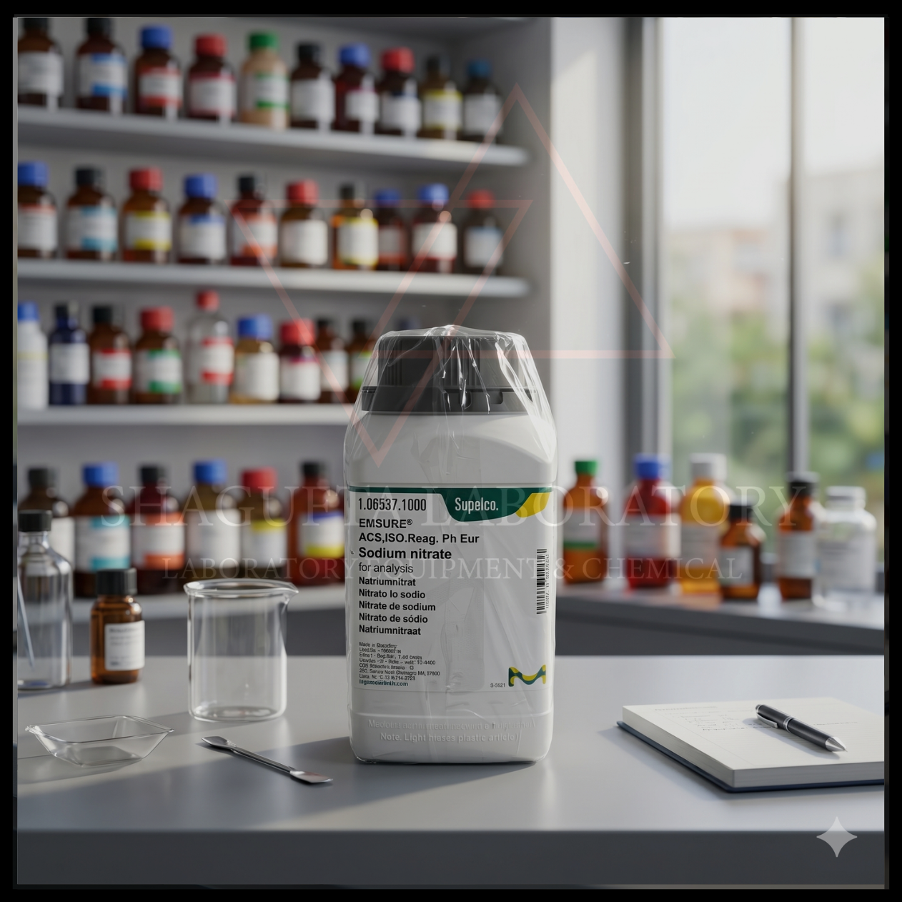 Sodium Nitrate EMSURE® Supelco merupakan bahan kimia analytical grade berkualitas tinggi untuk kebutuhan laboratorium, analisis kimia, quality control (QC), penelitian, pendidikan, dan aplikasi industri profesional dengan standar ACS, ISO, dan Reag. Ph Eur.