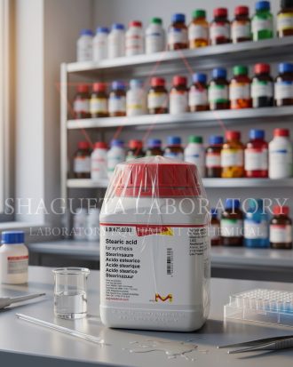 Jual Stearic Acid for Synthesis Sigma-Aldrich 8.00673.0500 original untuk kebutuhan sintesis, QC, penelitian, farmasi, dan kosmetik. Distributor terpercaya Shagufta Laboratory.
