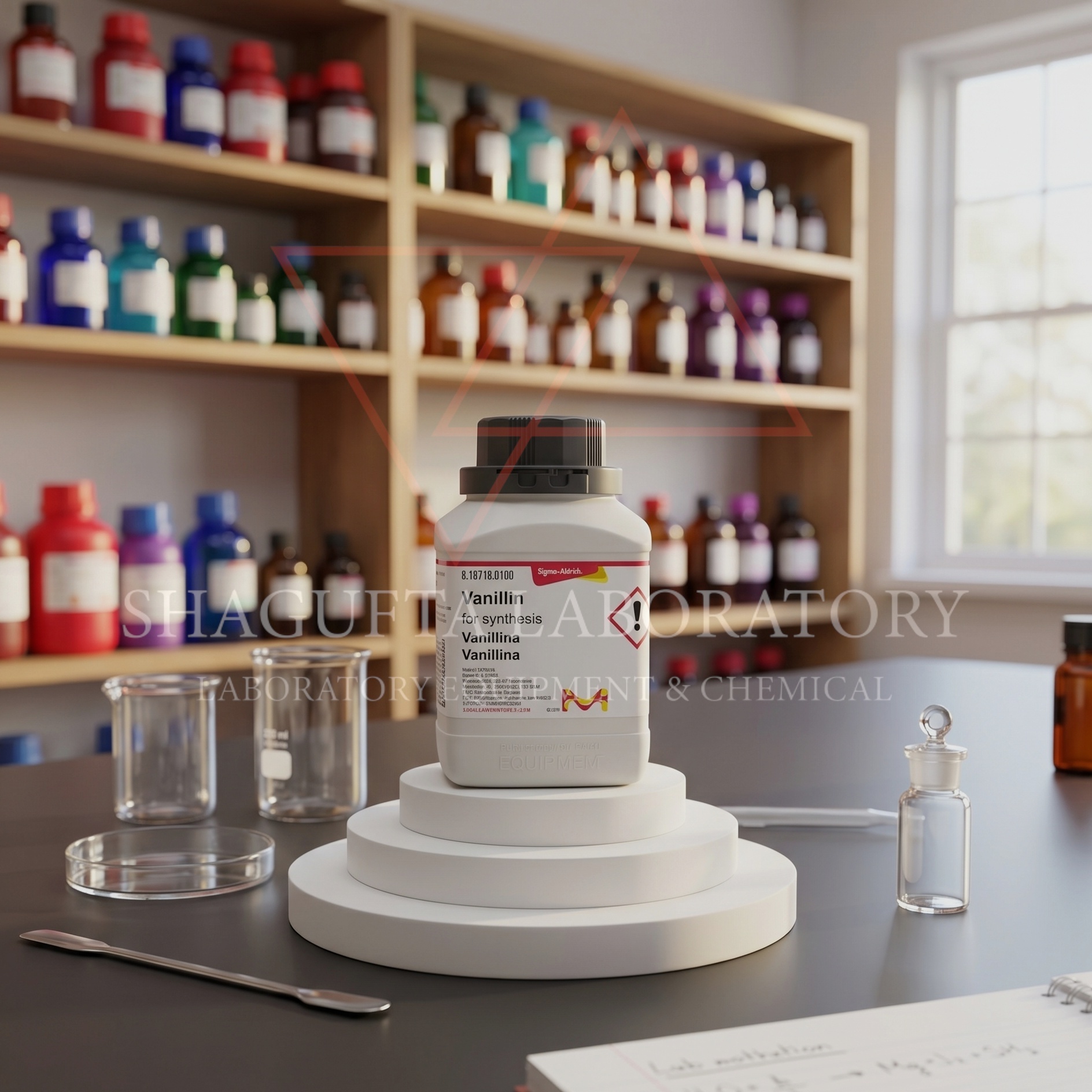 Vanillin for Synthesis Sigma-Aldrich 5GR 818718 | Vanillin Reagent Laboratorium Berkualitas (REPACK)