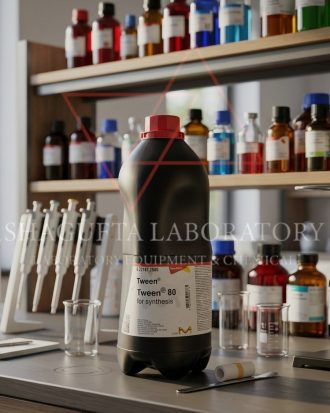 Tween® 80 for Synthesis atau Polysorbate 80 merupakan surfaktan dan emulsifier laboratory grade berkualitas tinggi untuk kebutuhan sintesis, penelitian, formulasi, quality control, pendidikan, dan aplikasi industri. Cocok digunakan pada laboratorium kimia, farmasi, kosmetik, dan penelitian.