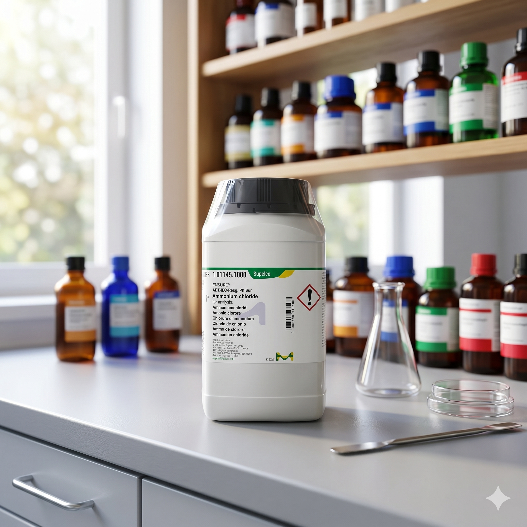 Ammonium Chloride EMSURE® Merck 101145 1GR– ACS ISO Reag Ph Eur Analytical Grade (REPACK)