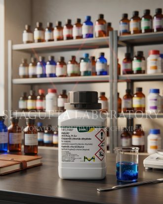 Copper(II) Chloride Dihydrate ACS Reag. Ph Eur Merck Supelco adalah bahan kimia laboratorium berkualitas tinggi untuk kebutuhan analisis, penelitian, quality control, pendidikan, dan aplikasi industri. Produk analytical grade ini memiliki kemurnian tinggi dan cocok digunakan pada laboratorium profesional maupun institusi akademik.