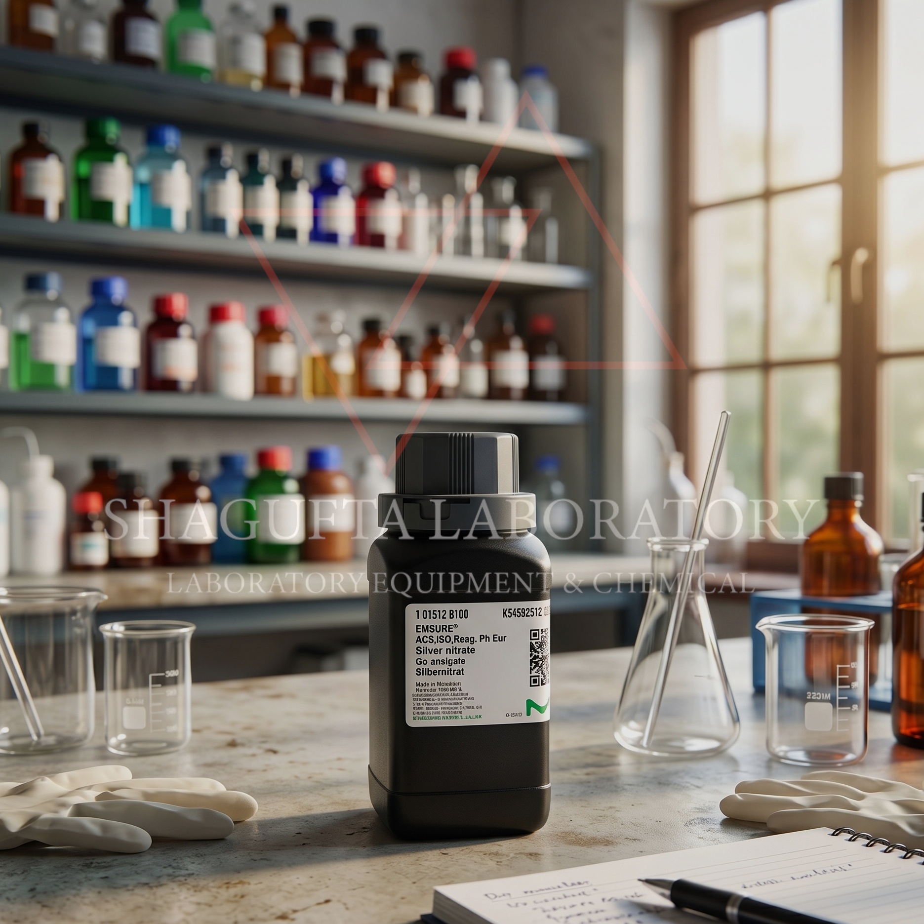 Silver Nitrate EMSURE® ACS ISO Reag. Ph Eur Merck 100g adalah reagen analytical grade berkualitas tinggi untuk analisis laboratorium, titrasi argentometri, penelitian kimia, pengujian kualitas air, dan kebutuhan QC industri.