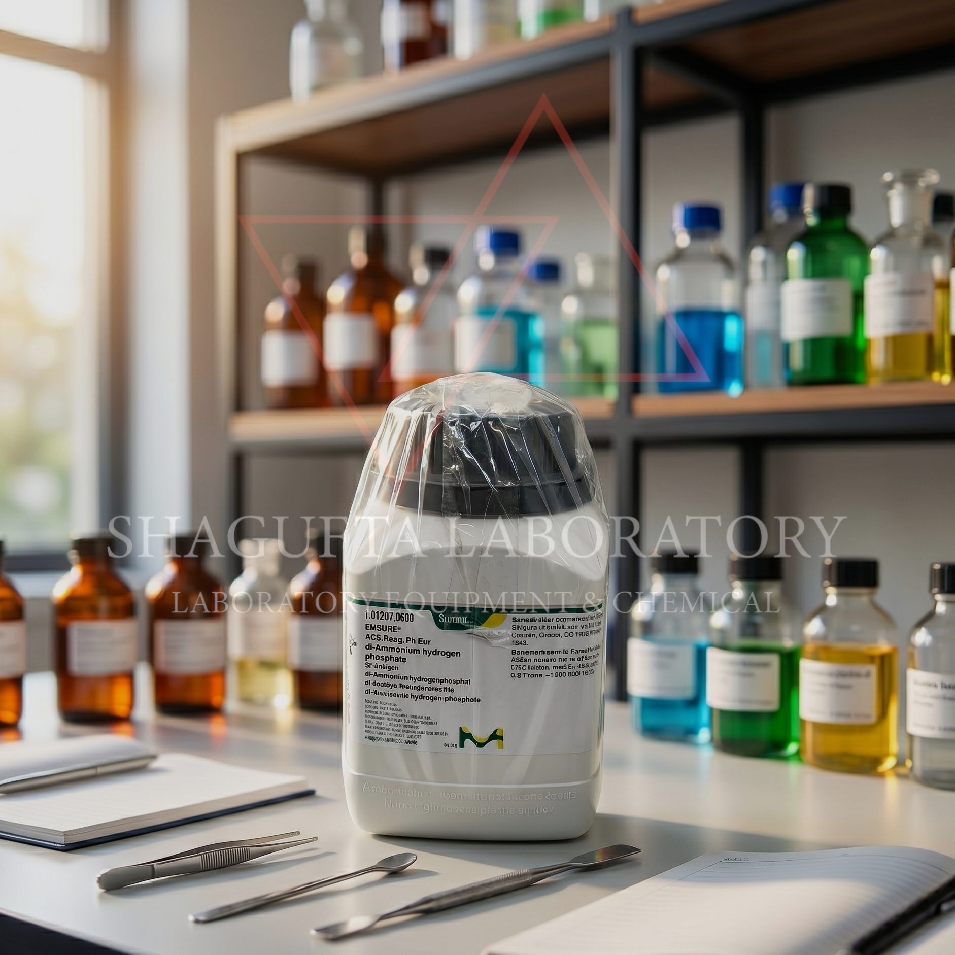 Ammonium Dihydrogen Phosphate EMSURE ACS Reag. Ph Eur dari Supelco Merck merupakan bahan kimia laboratorium berkualitas tinggi untuk kebutuhan analisis, penelitian, quality control, pendidikan, dan aplikasi industri. Memiliki kemurnian tinggi dan cocok digunakan sebagai reagen analitik serta preparasi larutan laboratorium profesional.