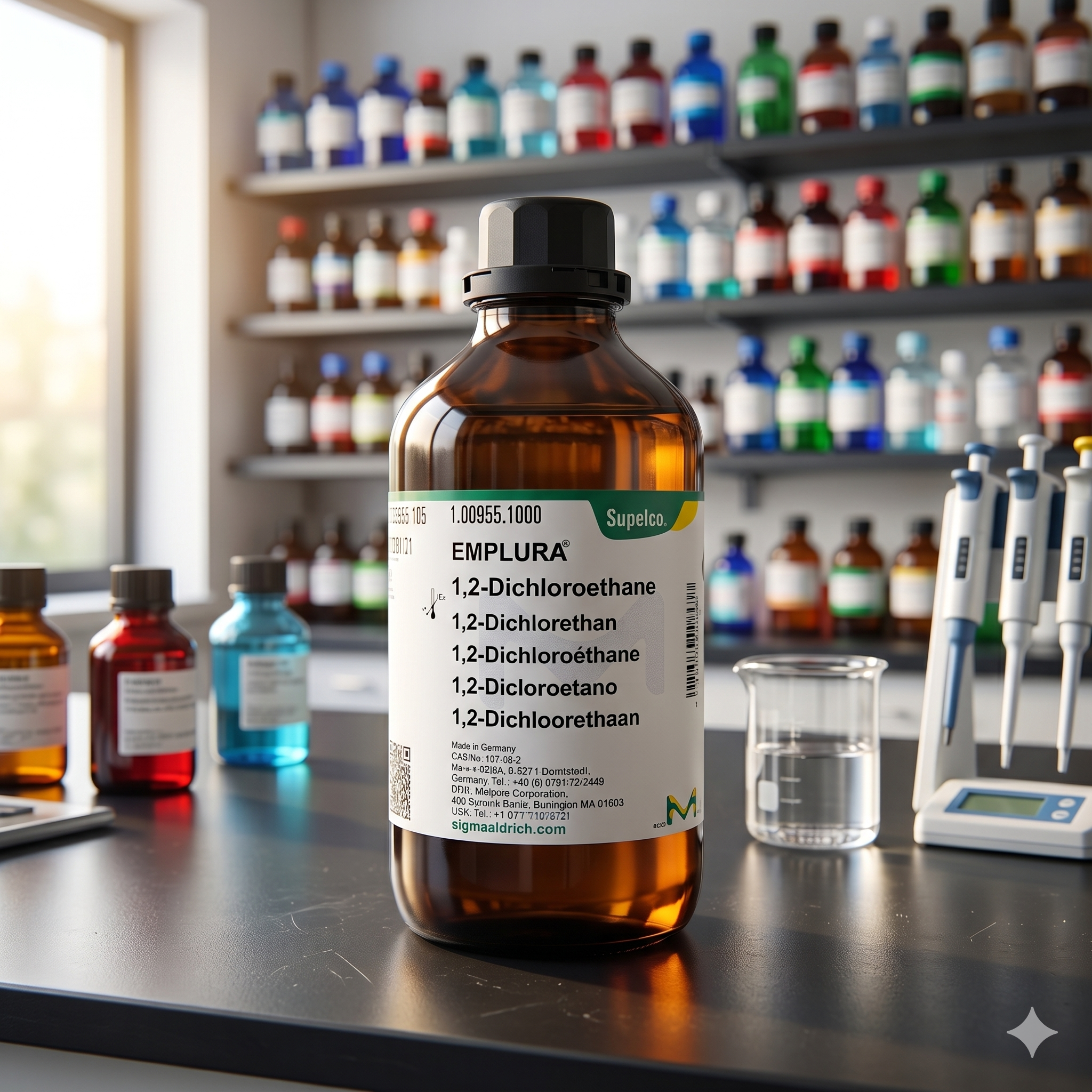 1,2-Dichloroethane EMPLURA Merck 50ML – 1,2-Dichloroethane Technical Grade untuk Laboratorium & Industri (REPACK)