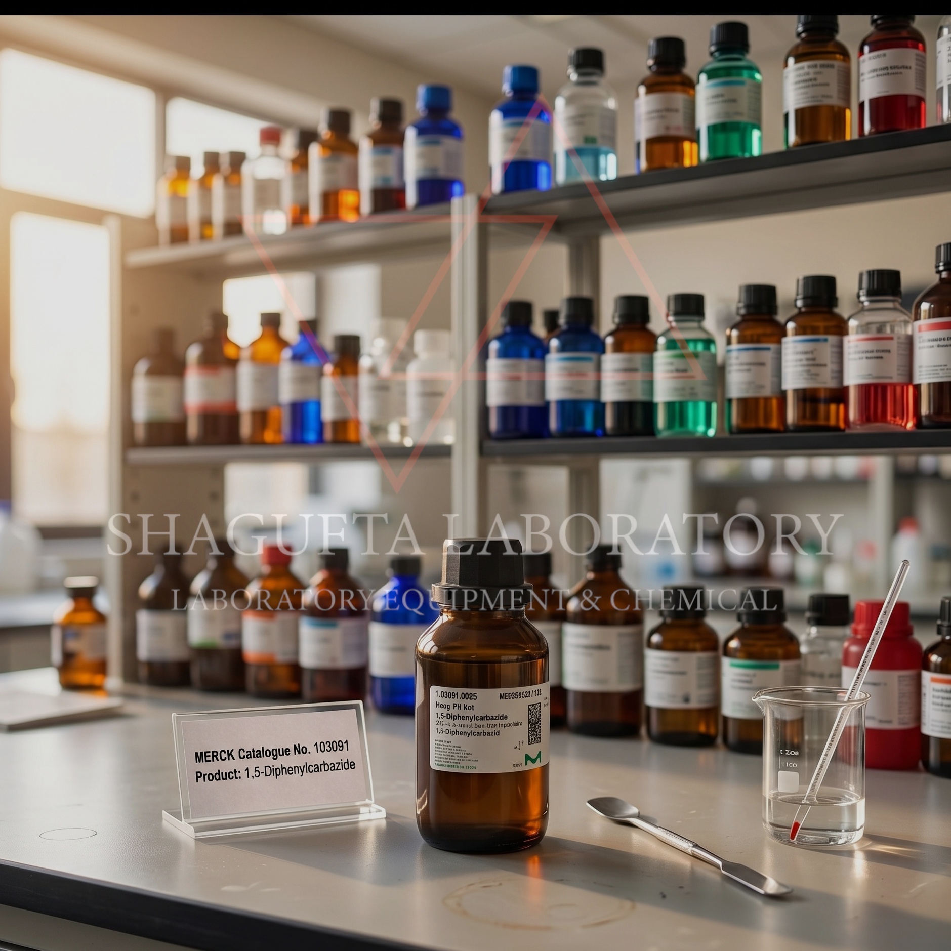 1,5-Diphenylcarbazide Reag. Ph Eur Merck 1.03091 merupakan reagen analitik berkualitas tinggi untuk pengujian laboratorium, analisis logam berat, penelitian, dan quality control industri. Produk original Merck dengan kemurnian tinggi dan stabilitas optimal untuk kebutuhan laboratorium profesional.