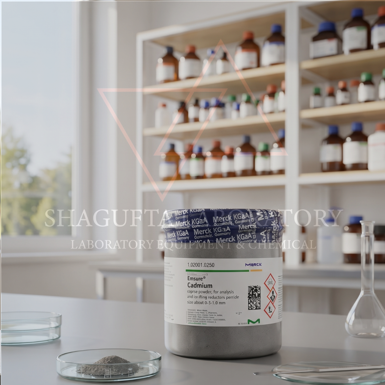 Cadmium Powder EMSURE® Merck 102001.0250 MERCK 250g – Cadmium Metal Powder for Analysis Laboratory Grade