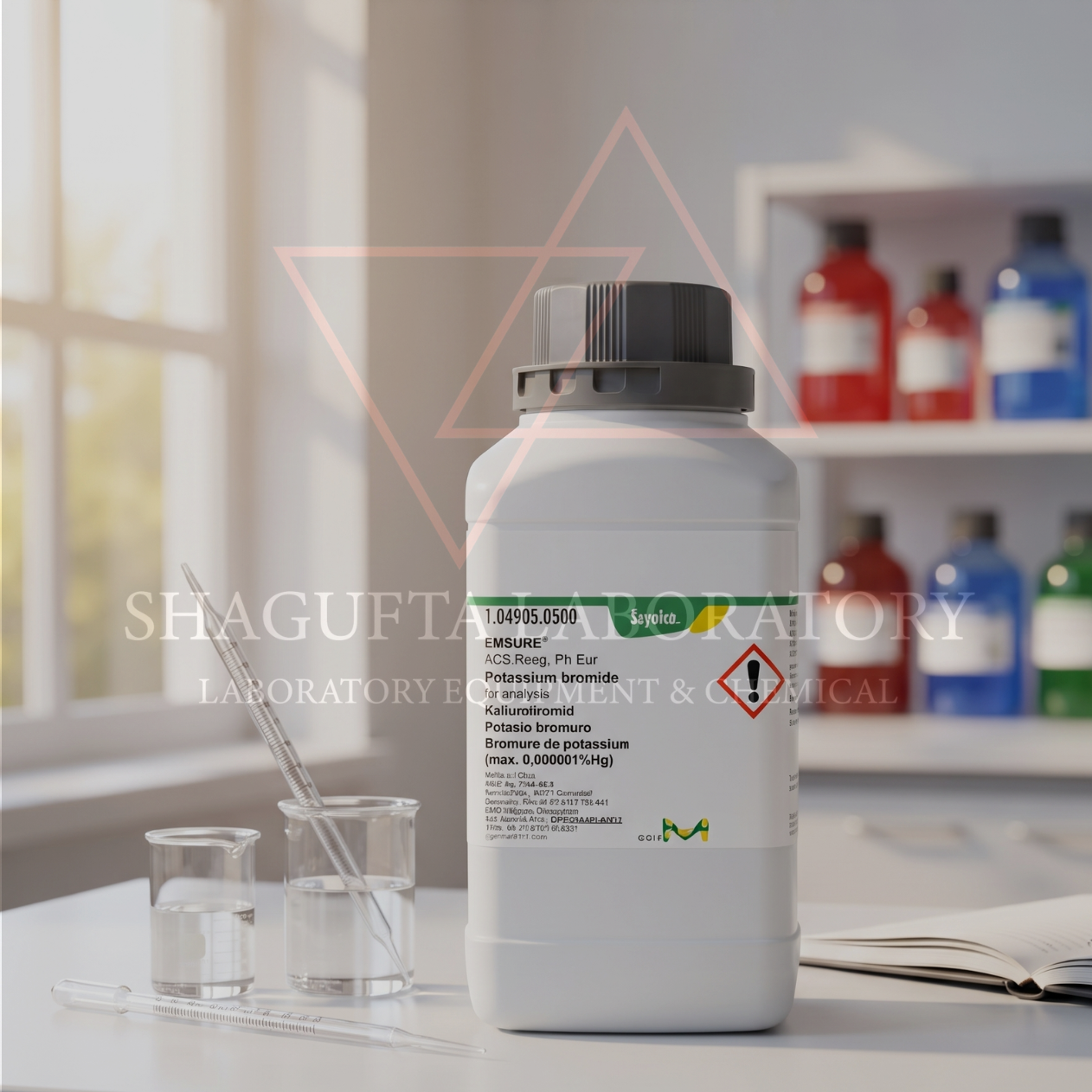 Potassium Bromide 25GR Katalog 104905 – Kalium Bromida / KBr Laboratory Grade | SHAGUFTA LABORATORY (REPACK)