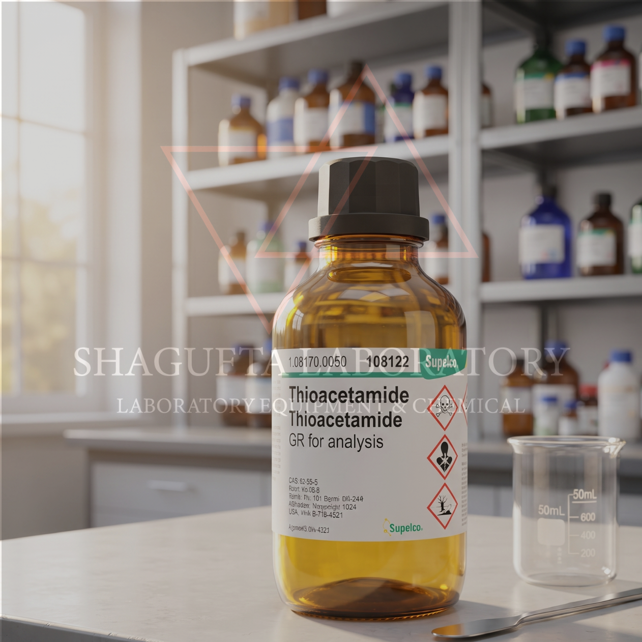 Thioacetamide ACS Reag. Ph Eur Merck 108170 – Thioacetamide GR for Analysis 50 Gram
