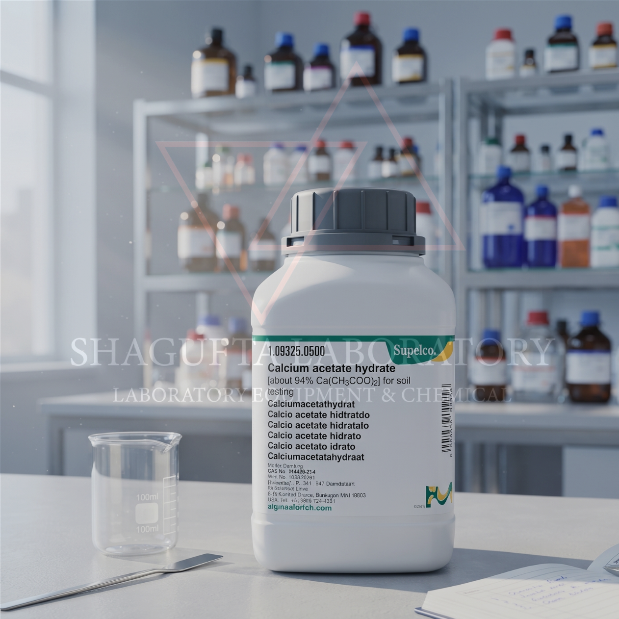 Merck 109325 Calcium Acetate Hydrate 500 g for Soil Testing / Kalsium Asetat Hidrat / Calcium Acetate Hydrate Reagent