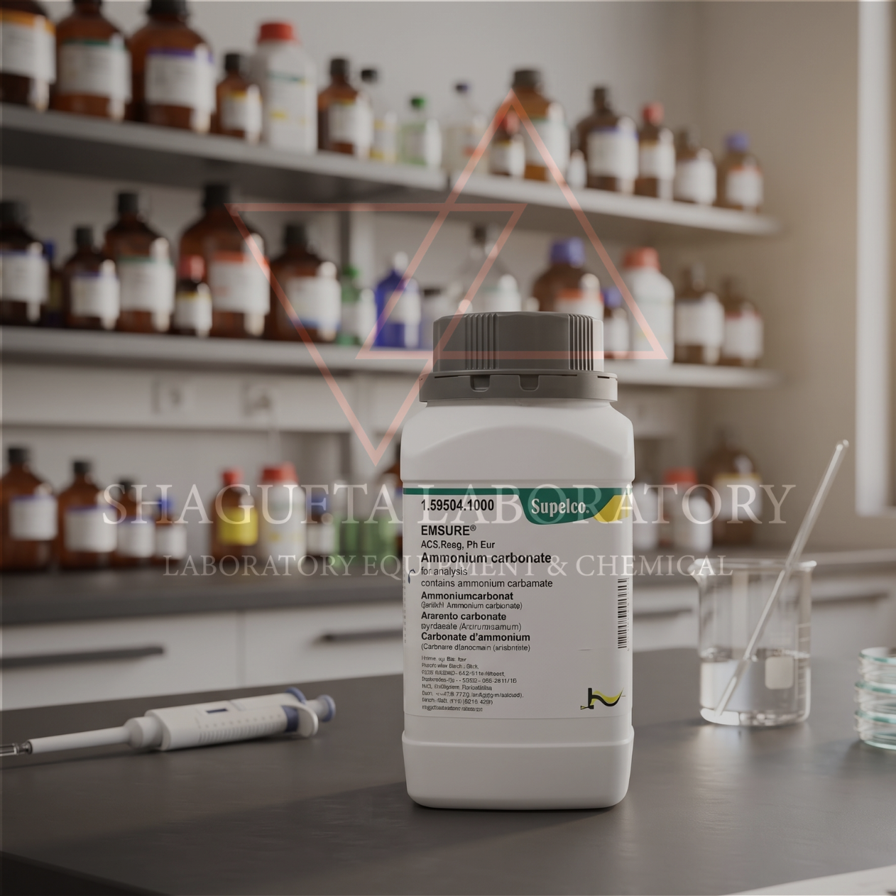 Ammonium Carbonate EMSURE ACS Merck 159504 25GR | Reagent Grade Laboratory Chemical – Shagufta Laboratory (REPACK)